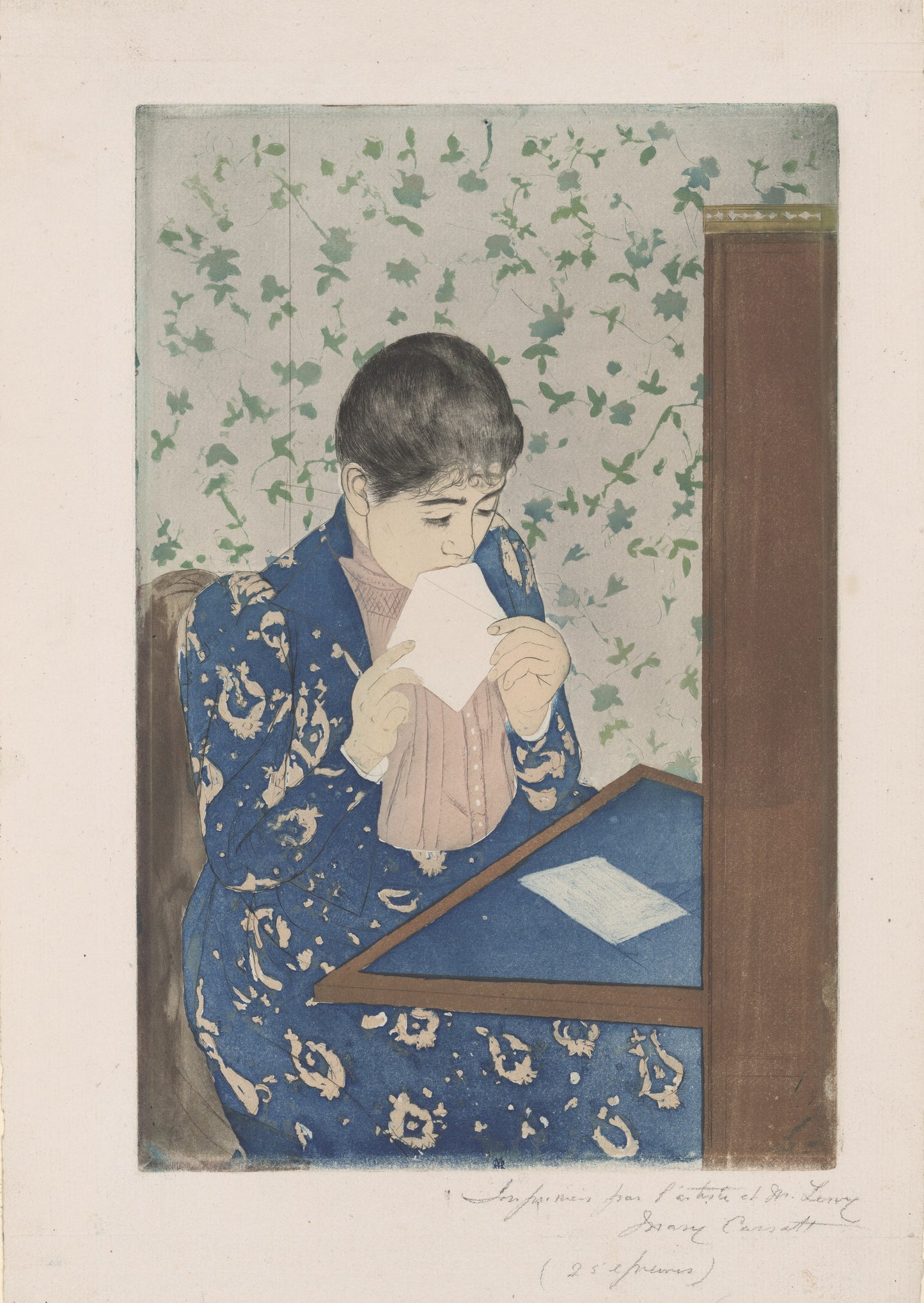 Mary Cassatt, The Letter, colour aquatint and drypoint, 1890–91