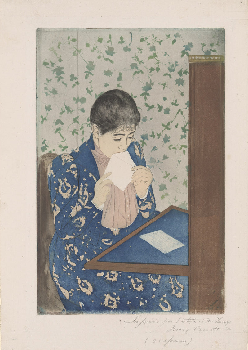 Mary Cassatt, The Letter, colour aquatint and drypoint, 1890–91