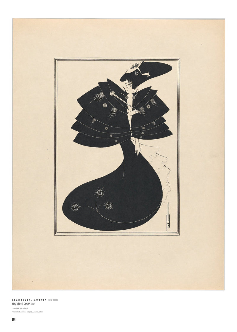 Aubrey Beardsley, The Black Cape (Salomé, 1894) — archival art print