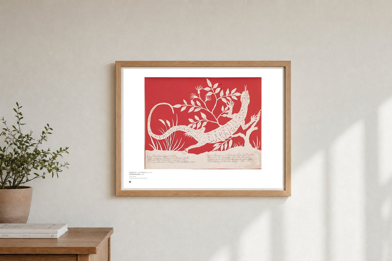 Elizabeth Cobbold, The Monitory Lizard — Métrica art print, framed on a wall