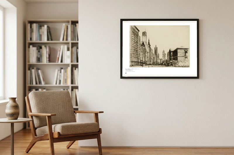 Donald Shaw MacLaughlan — Michigan Avenue no. 1 — Métrica art print, framed on a wall