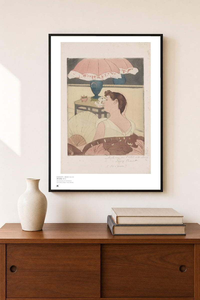 Mary Cassatt — The Lamp — framed print