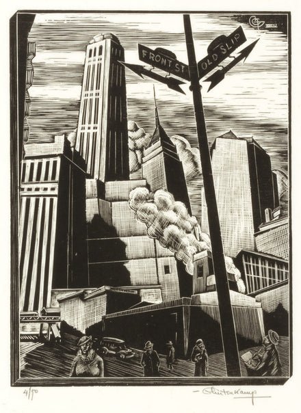 Hendrik Glintenkamp, City Scene — lithograph, Smithsonian American Art Museum