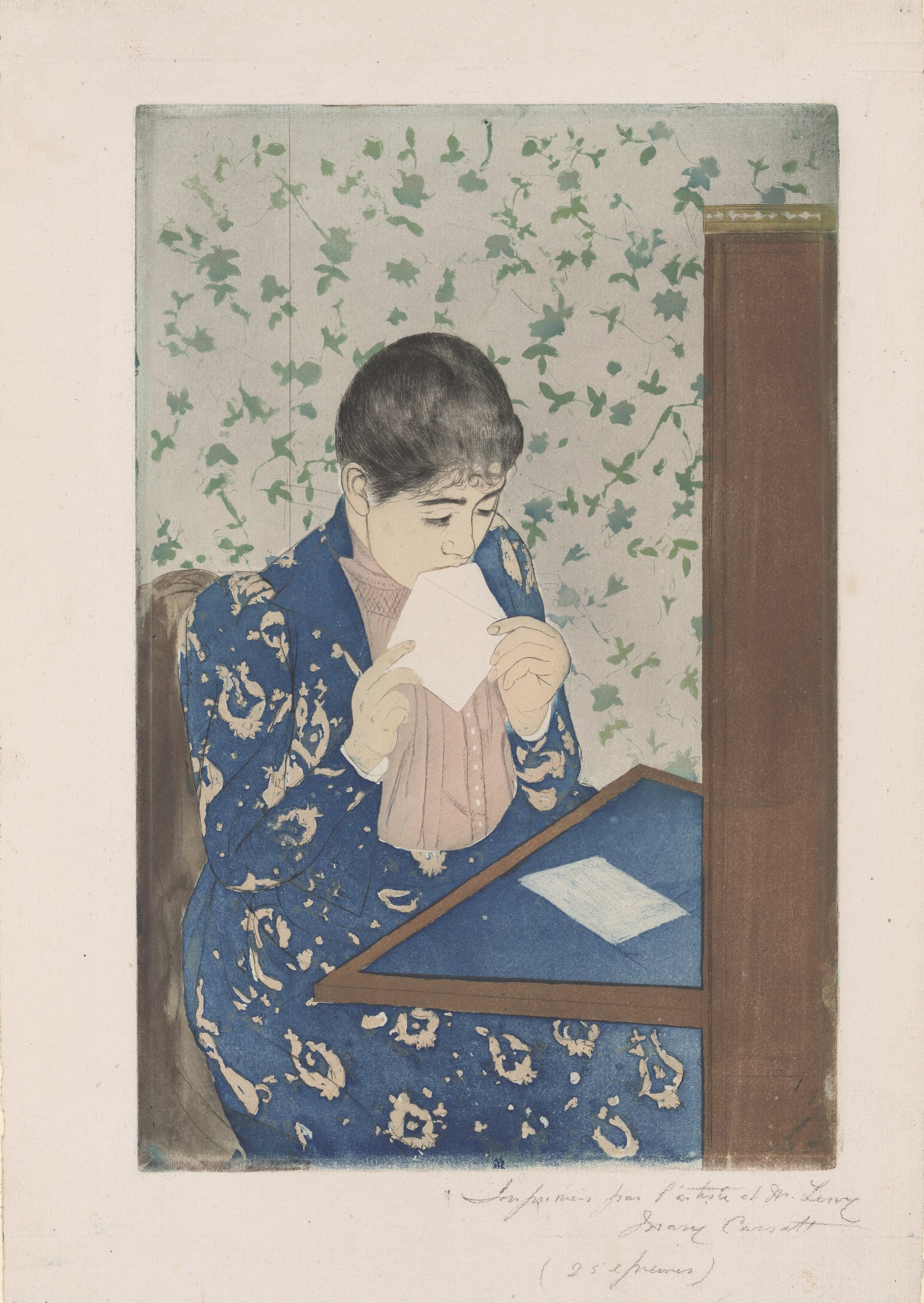 Mary Cassatt, The Letter, colour aquatint and drypoint, 1890–91