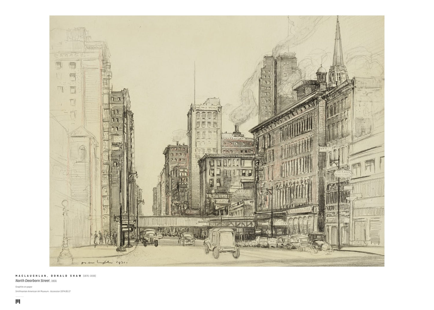 Donald Shaw MacLaughlan, North Dearborn Street, 1931 — Métrica art print