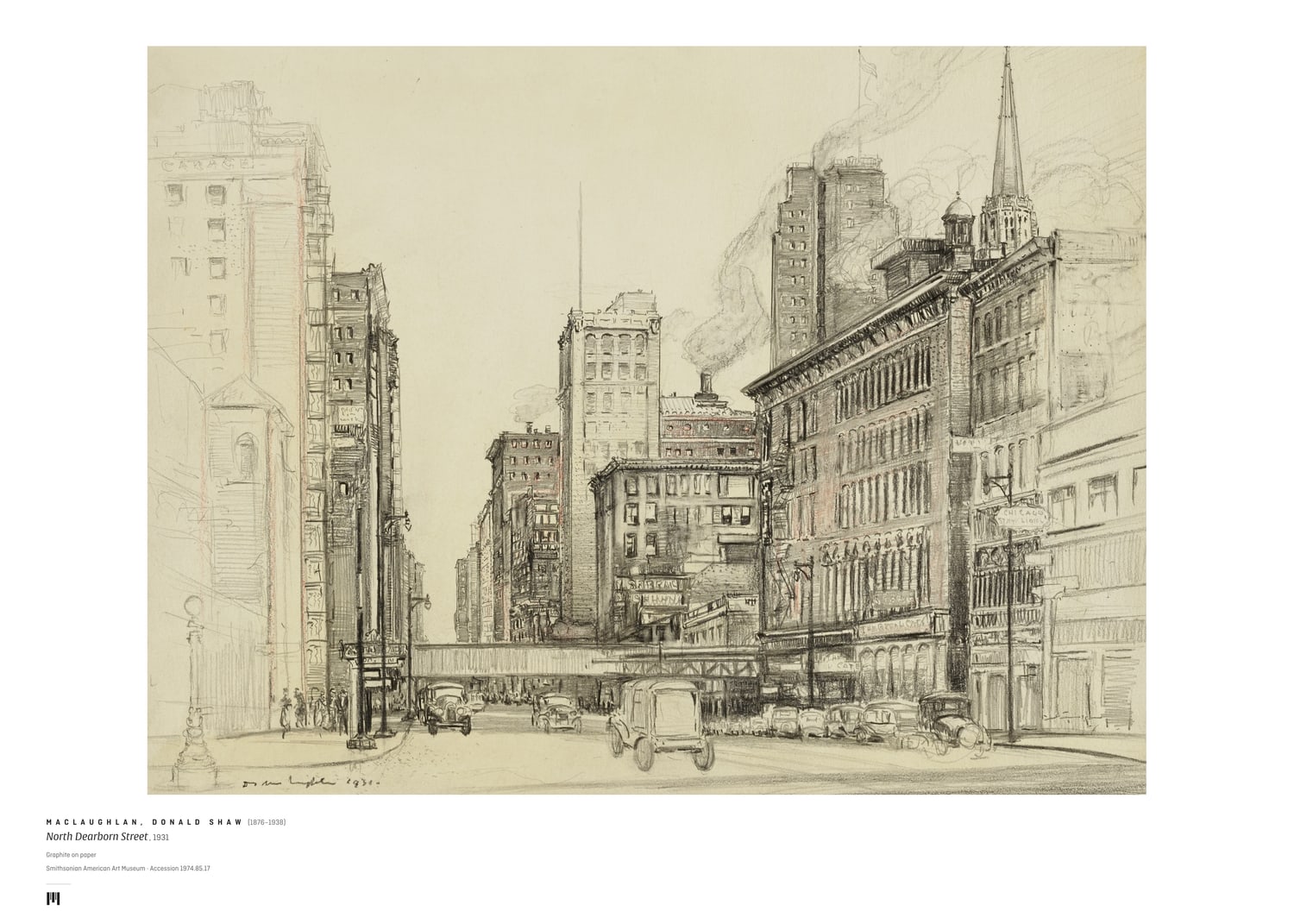Donald Shaw MacLaughlan, North Dearborn Street, 1931 — Métrica art print