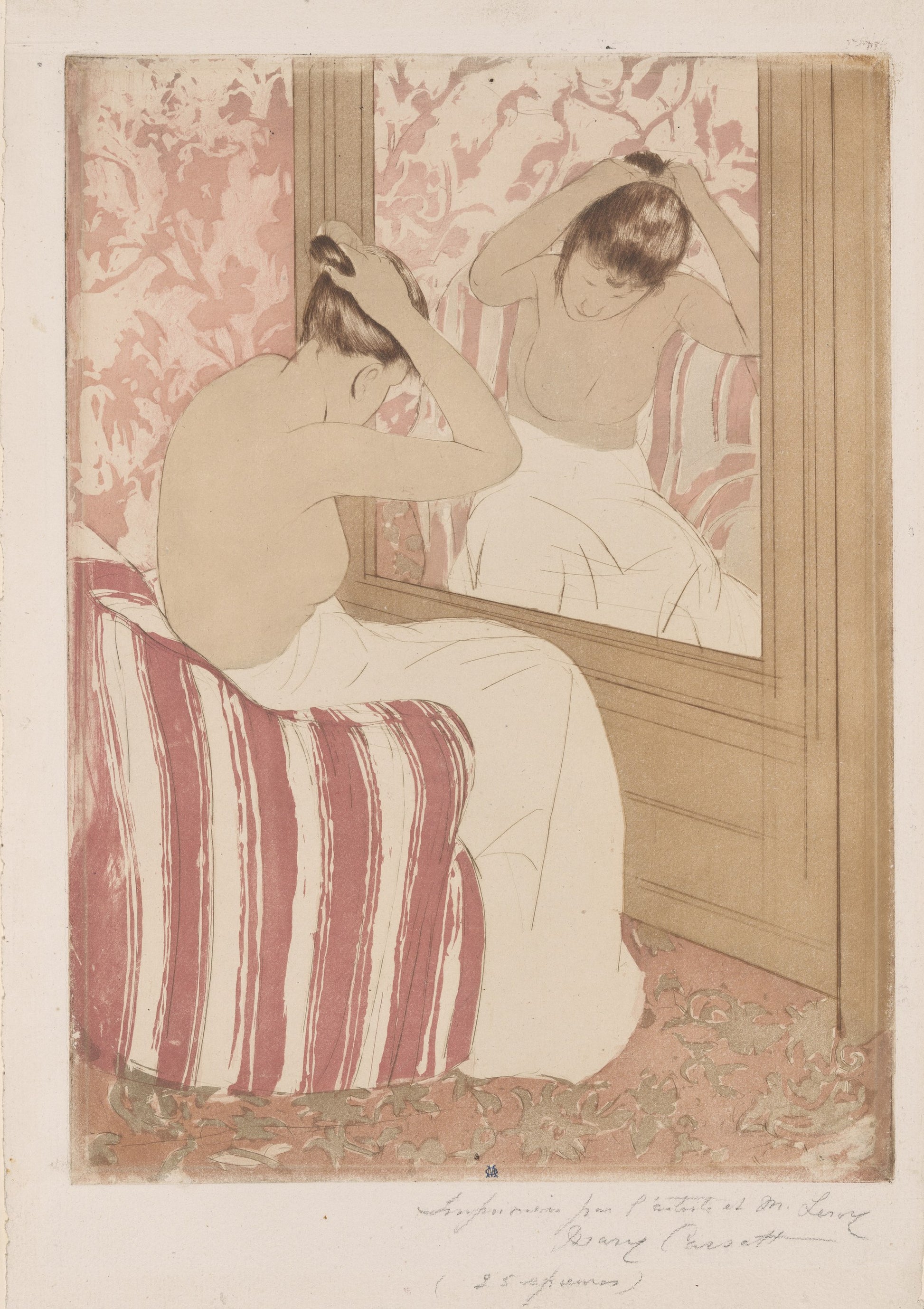 Mary Cassatt, The Coiffure, colour aquatint and drypoint, 1890–91