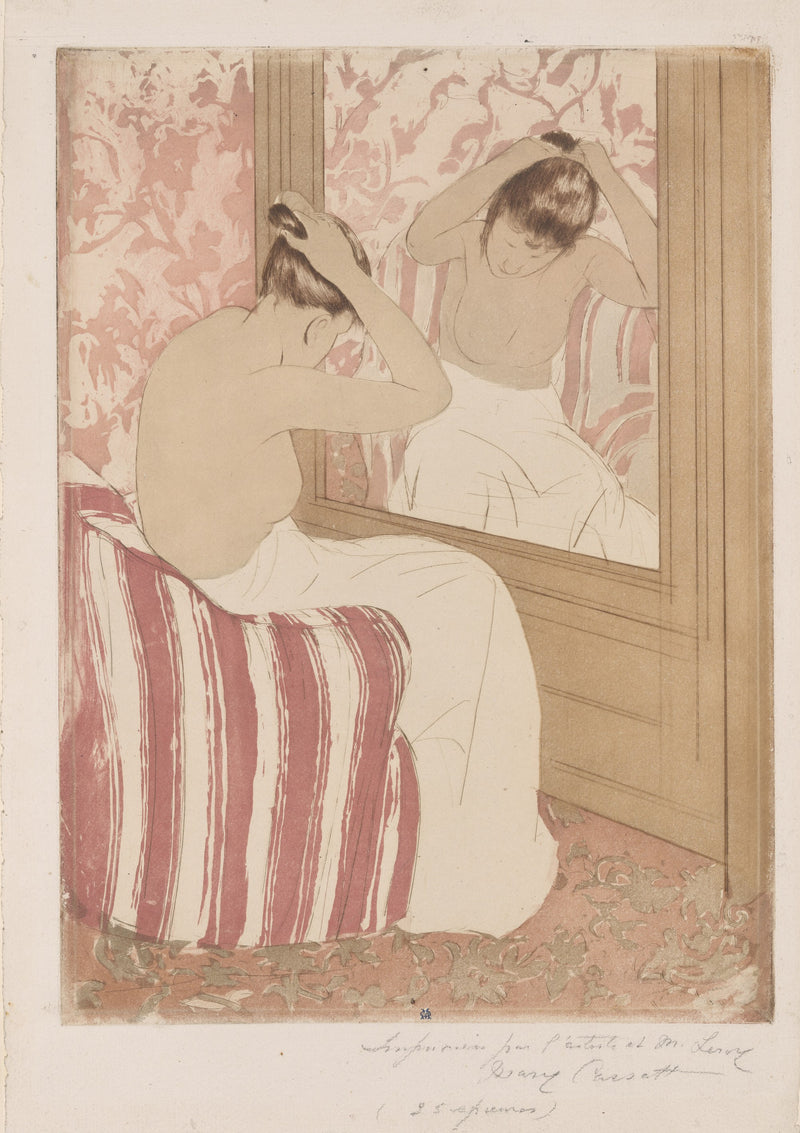 Mary Cassatt, The Coiffure, colour aquatint and drypoint, 1890–91