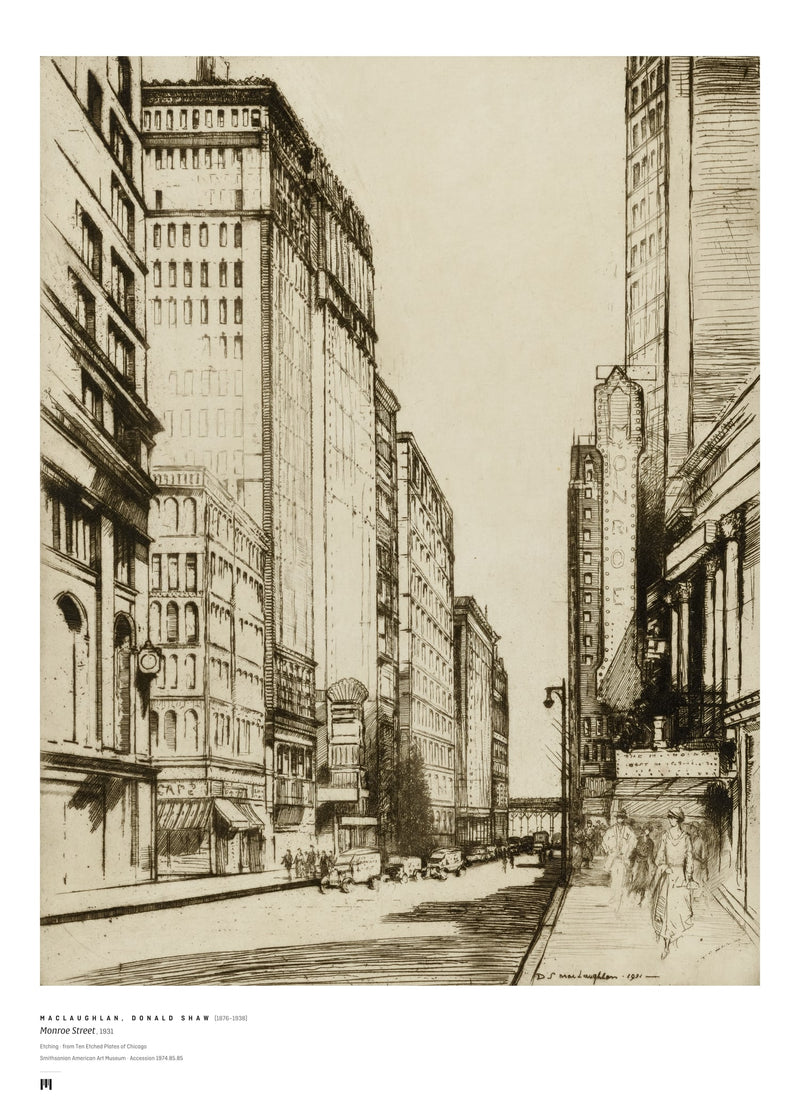 Donald Shaw MacLaughlan, Monroe Street, 1931 — Métrica art print