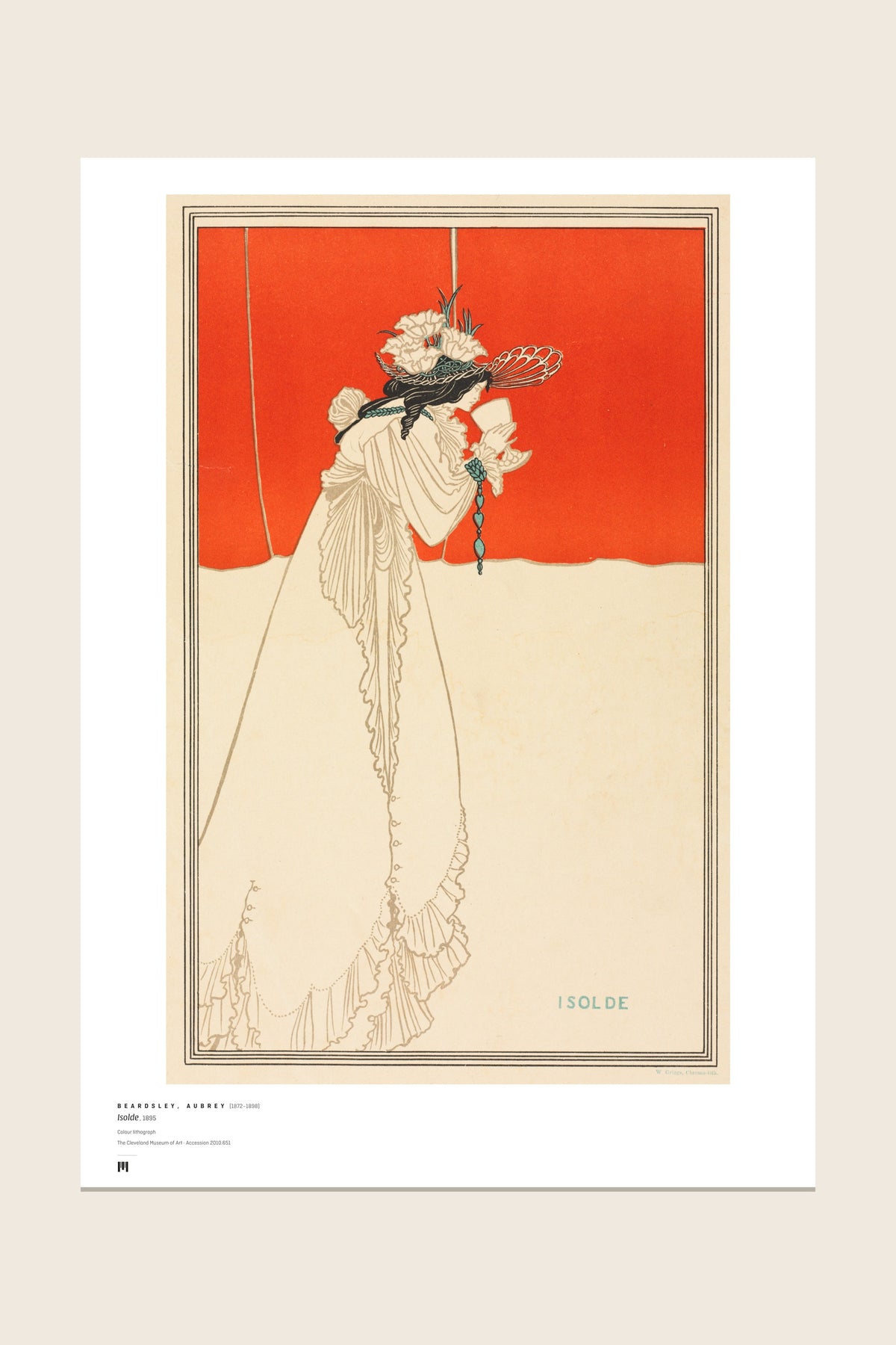 The print as it arrives: the full sheet with the Métrica museum caption