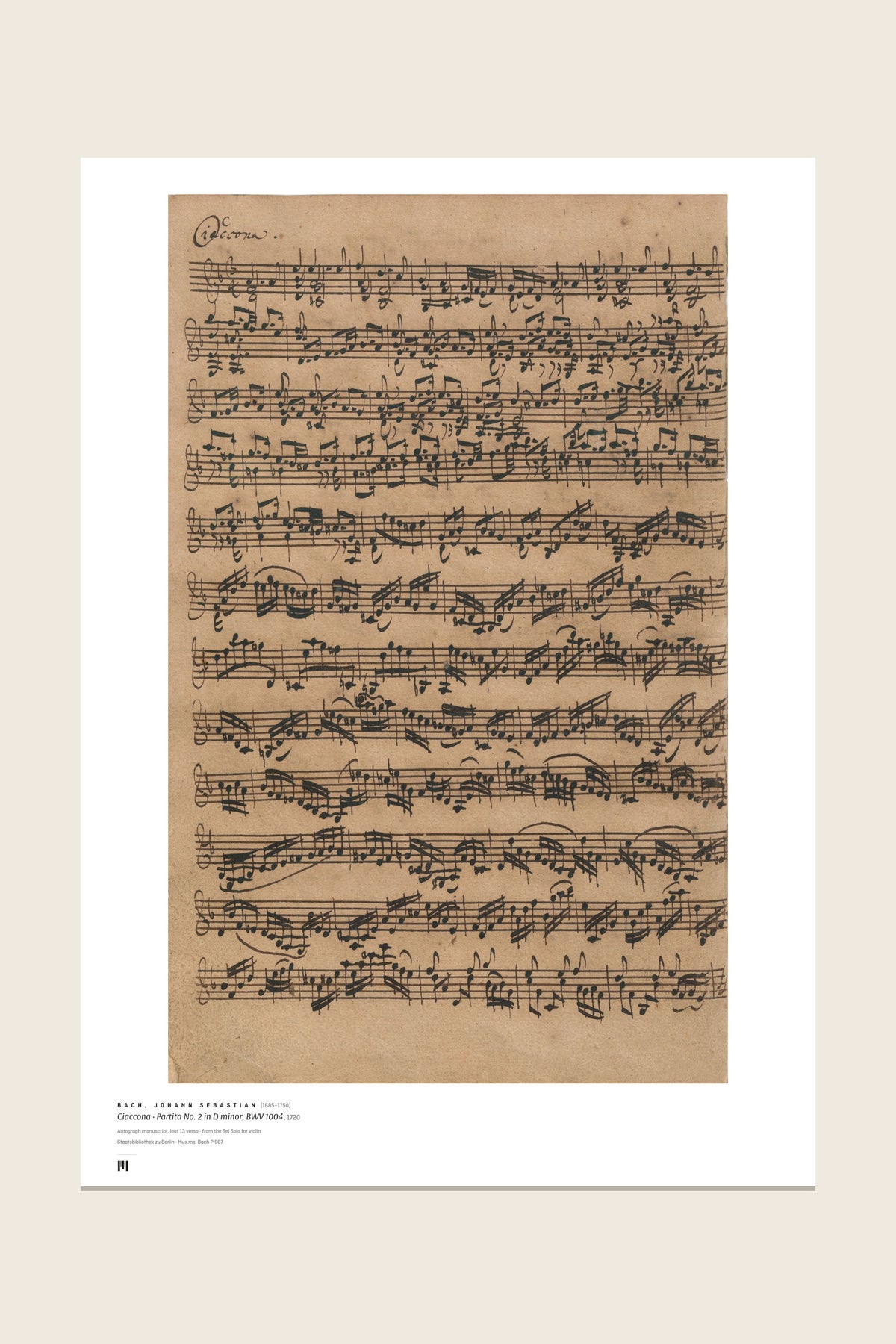 The print as it arrives: the full sheet with the Métrica museum caption