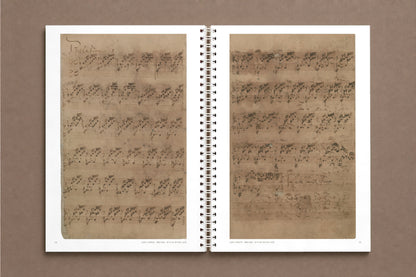 Bach — The Well-Tempered Clavier I, Volume 1 — open notebook with the Prelude in C major in Bach's hand, leaves 2 verso and 3 recto, digitally composed product view