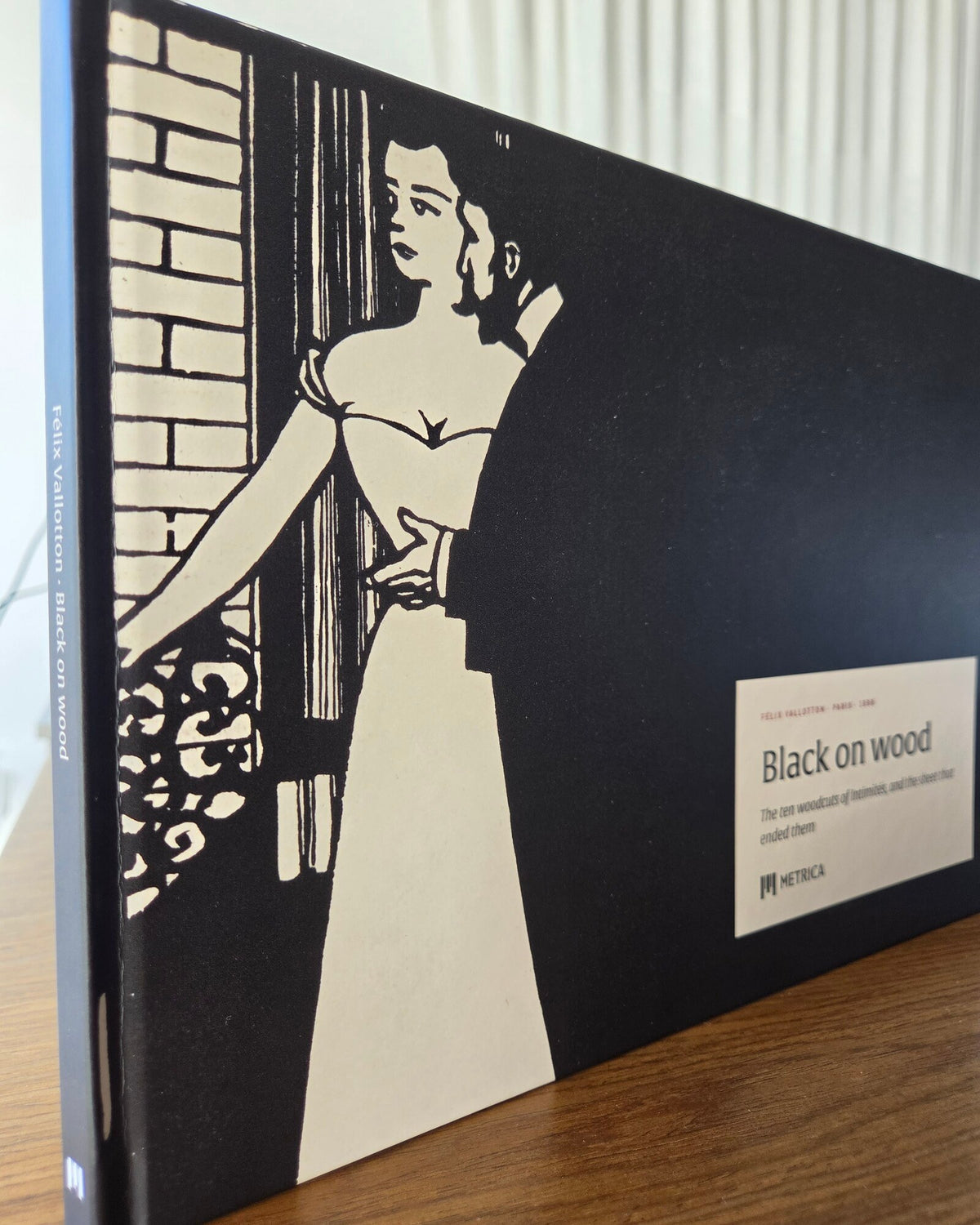 Félix Vallotton — Black on Wood — the printed book, spine and cover (photograph)