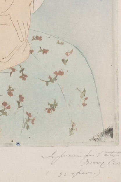 Detail: the pencil inscription in the artist’s hand