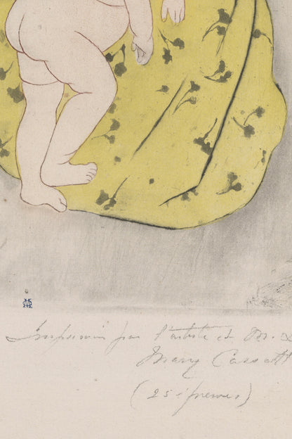 Detail: the pencil inscription in the artist’s hand