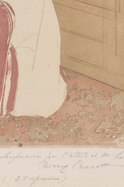 Detail: the pencil inscription in the artist’s hand
