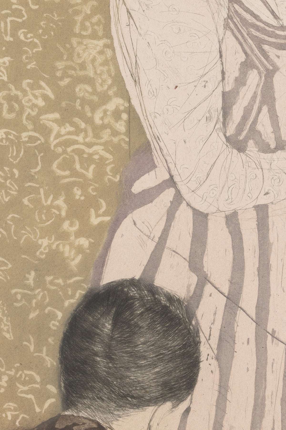 Detail of the print, close up