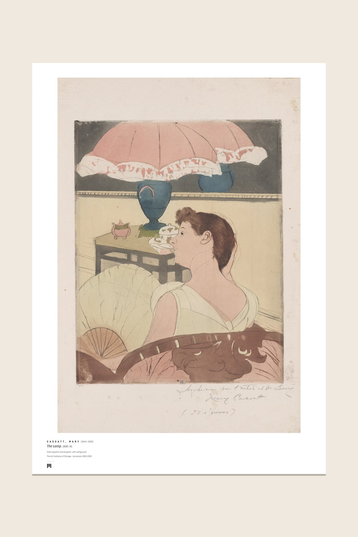 The print as it arrives: the full sheet with the Métrica museum caption