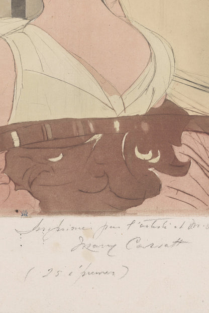 Detail: the pencil inscription in the artist’s hand