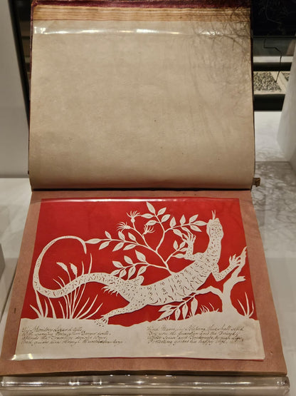 The original — Elizabeth Cobbold's cut-paper valentine at the New York Public Library