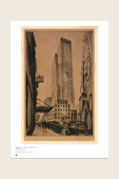 The print as it arrives: the full sheet with the Métrica museum caption