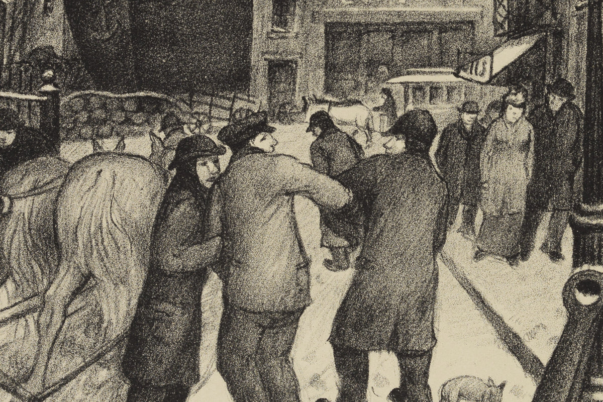 Detail of the print, close up