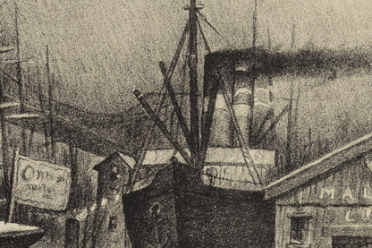Another detail of the print, close up
