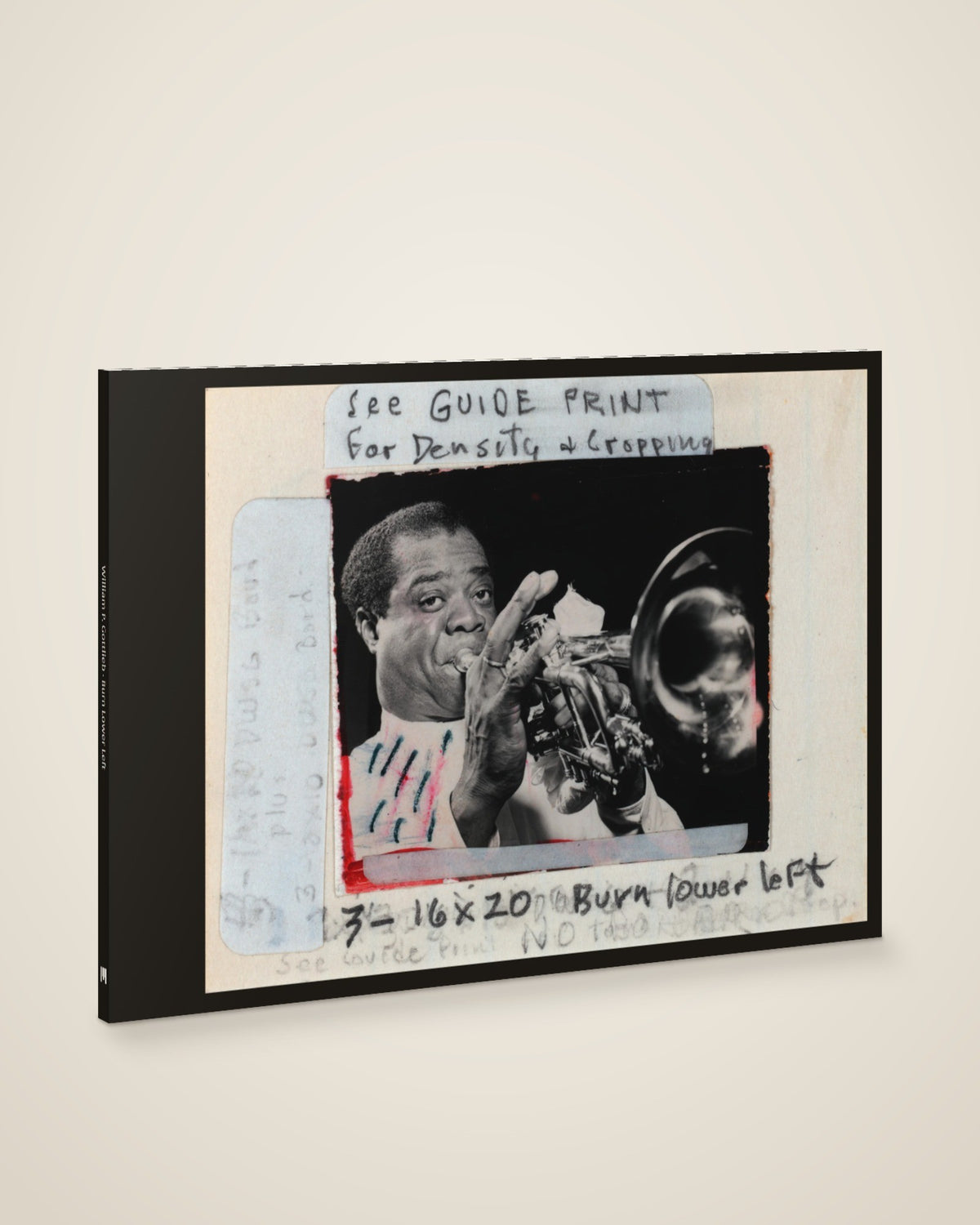 William P. Gottlieb — Burn Lower Left — the book, closed (digitally composed view with the actual cover and spine)