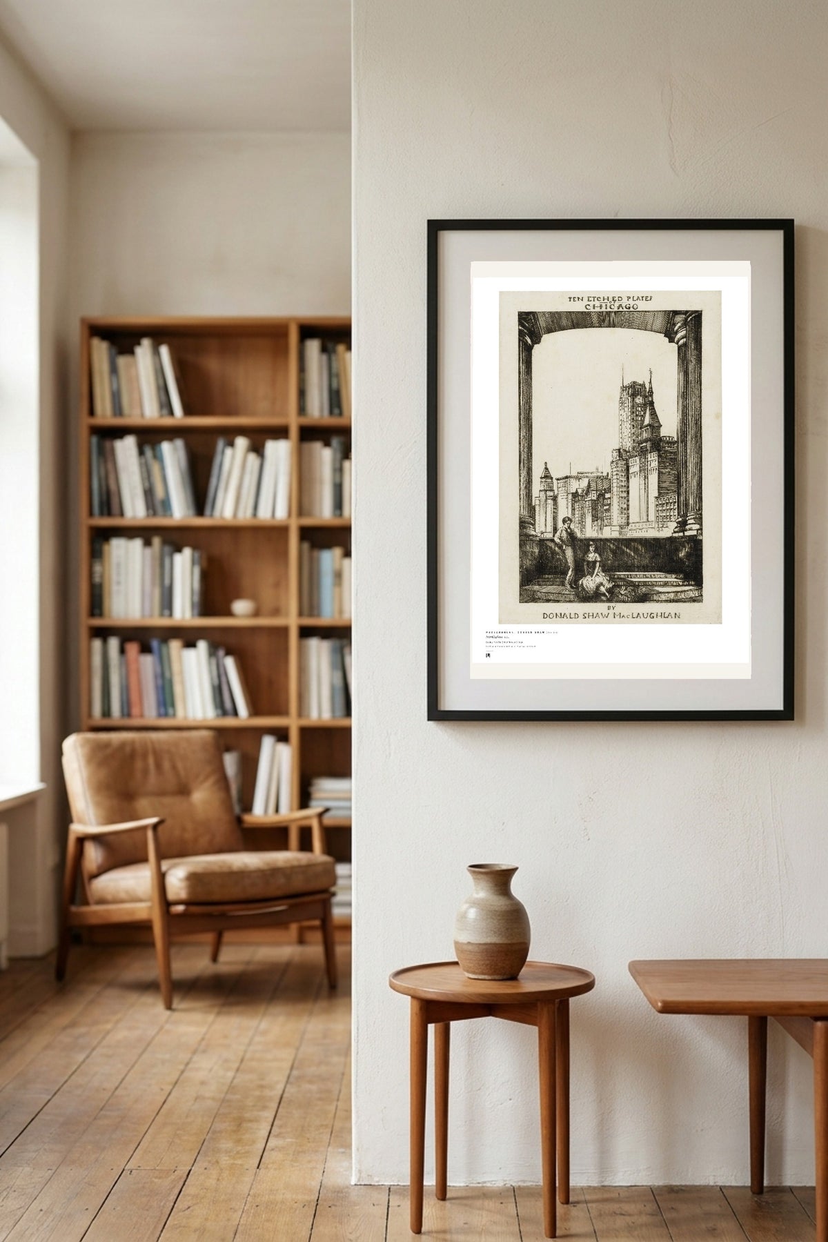 Donald Shaw MacLaughlan — Frontispiece — Métrica art print, framed on a wall