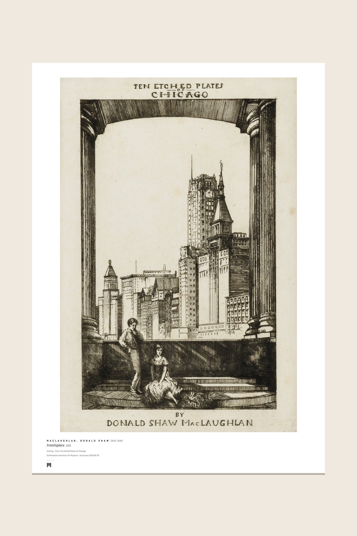 The print as it arrives: the full sheet with the Métrica museum caption