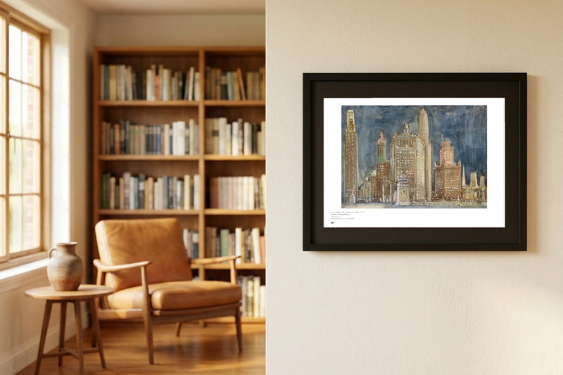 Donald Shaw MacLaughlan — London Guaranty Building — Métrica art print, framed on a wall
