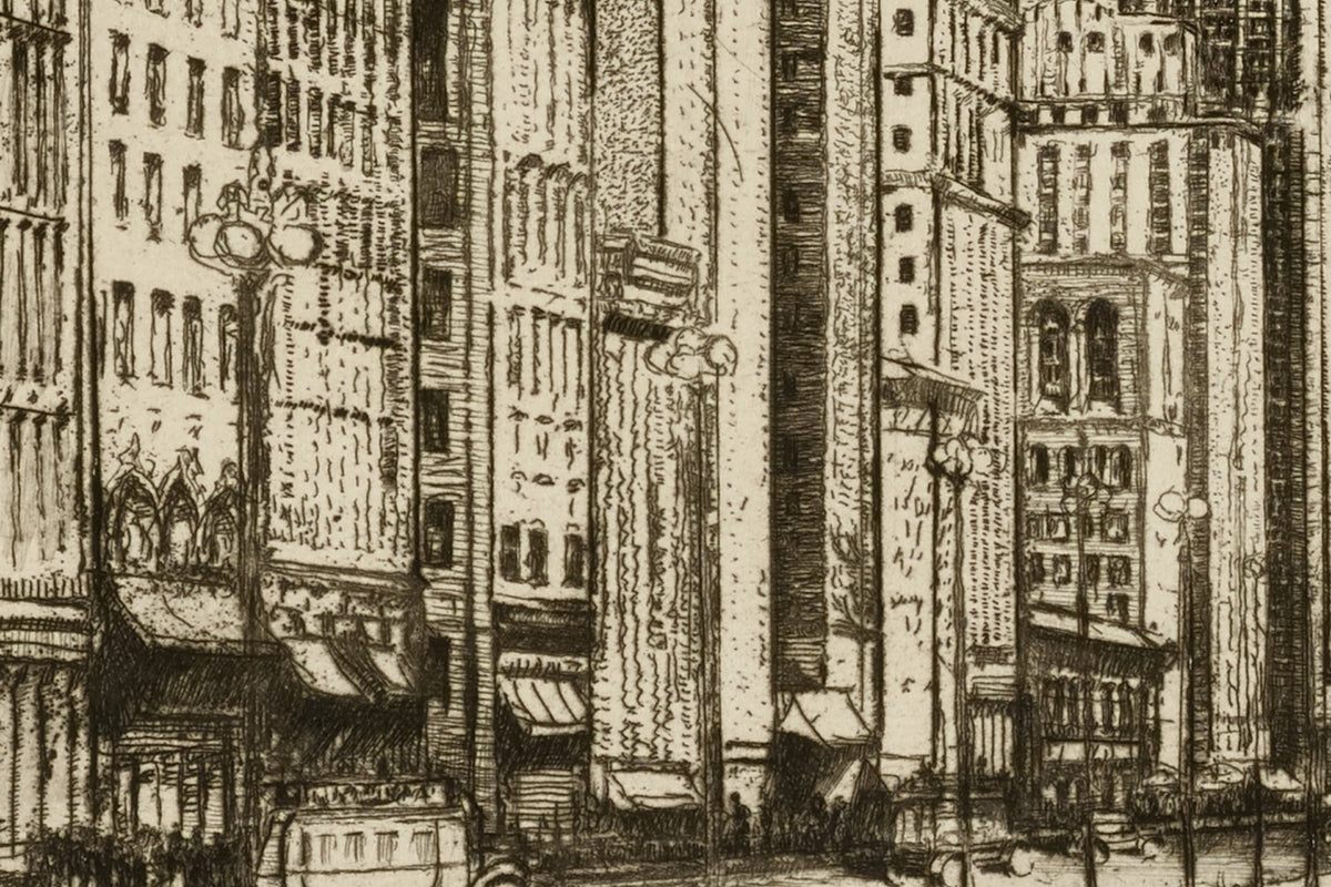 Detail of the print, close up