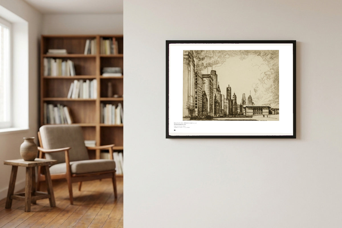 Donald Shaw MacLaughlan — Michigan Avenue no. 2 — Métrica art print, framed on a wall