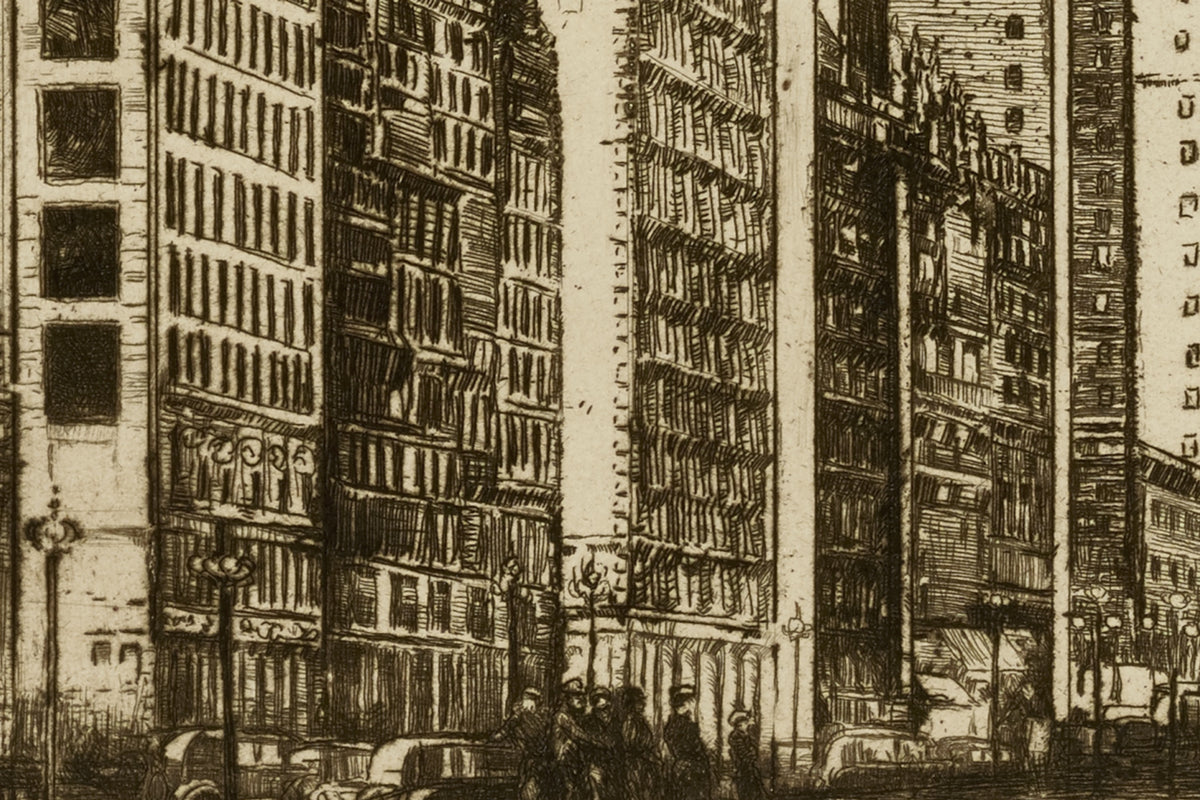Detail of the print, close up