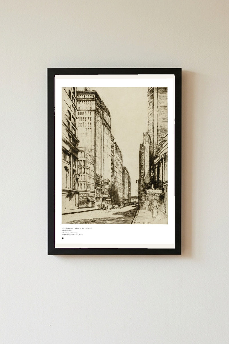 Donald Shaw MacLaughlan — Monroe Street — Métrica art print, framed on a wall