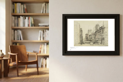 Donald Shaw MacLaughlan — North Dearborn Street — Métrica art print, framed on a wall