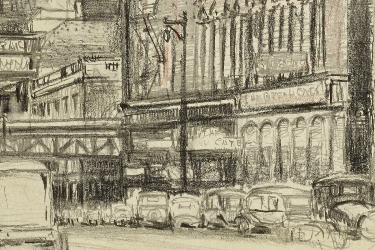 Detail of the print, close up