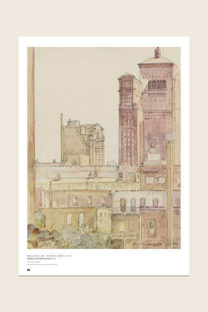 The print as it arrives: the full sheet with the Métrica museum caption