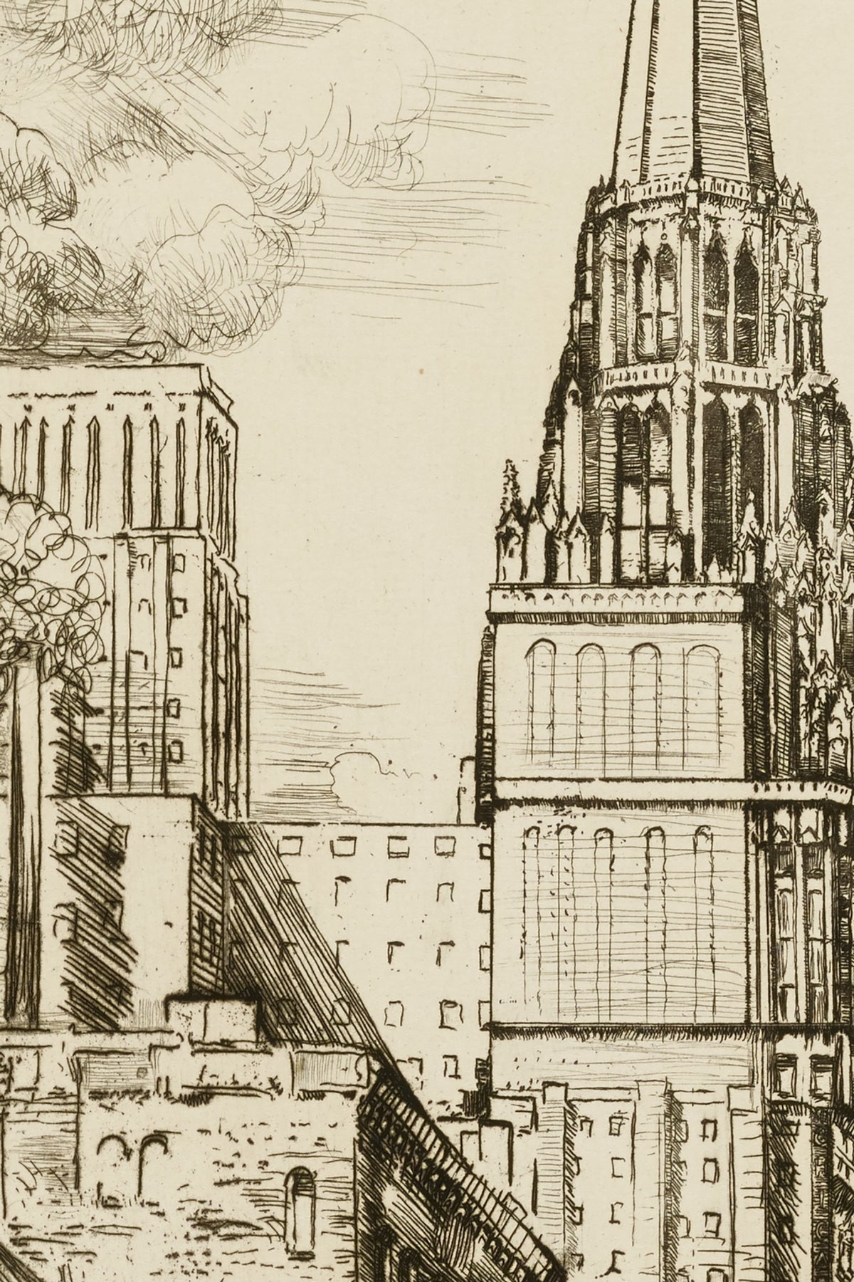 Another detail of the print, close up