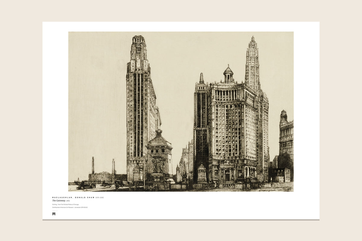 The print as it arrives: the full sheet with the Métrica museum caption