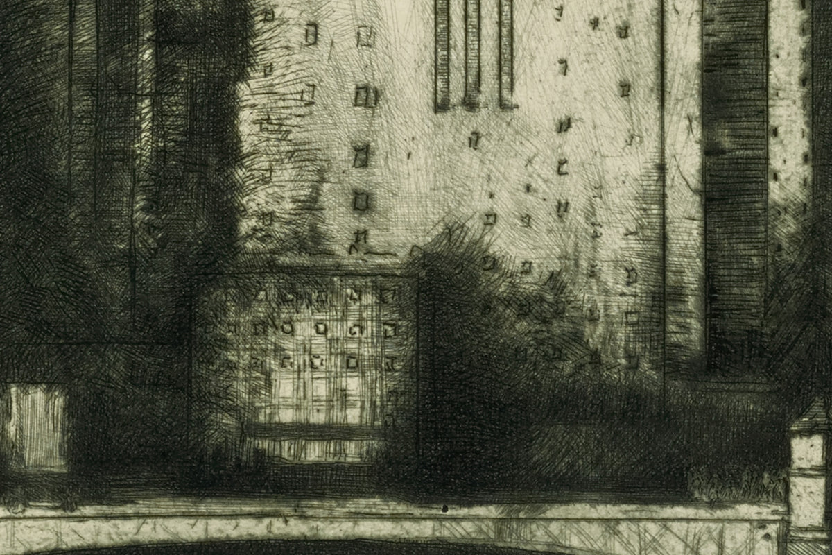 Detail of the print, close up