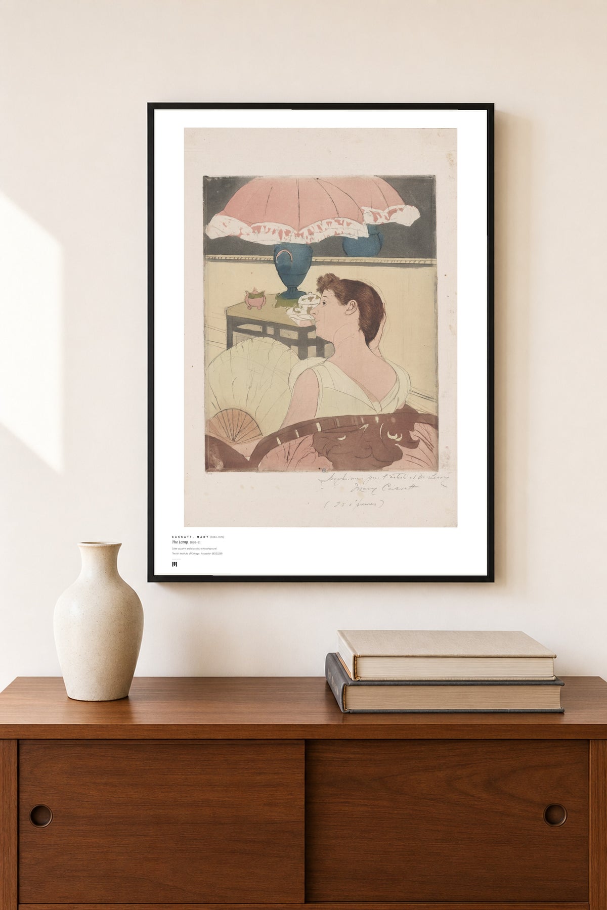 Mary Cassatt — The Lamp — framed print