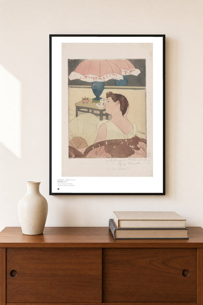 Mary Cassatt — The Lamp — framed print