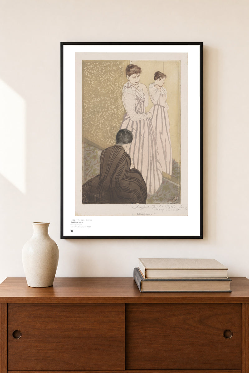 Mary Cassatt — The Fitting — framed print