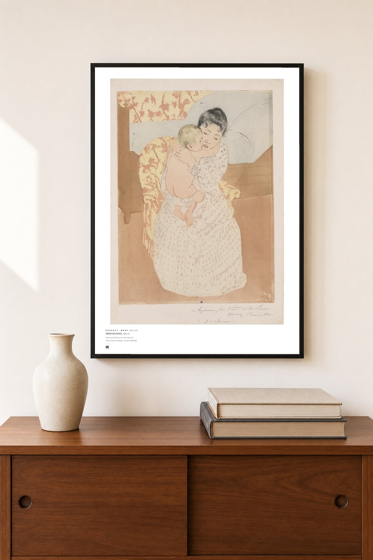 Mary Cassatt — Maternal Caress — framed print
