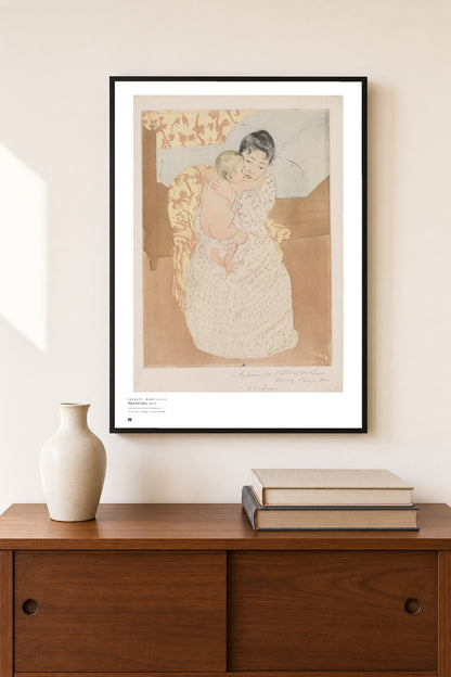 Mary Cassatt — Maternal Caress — framed print