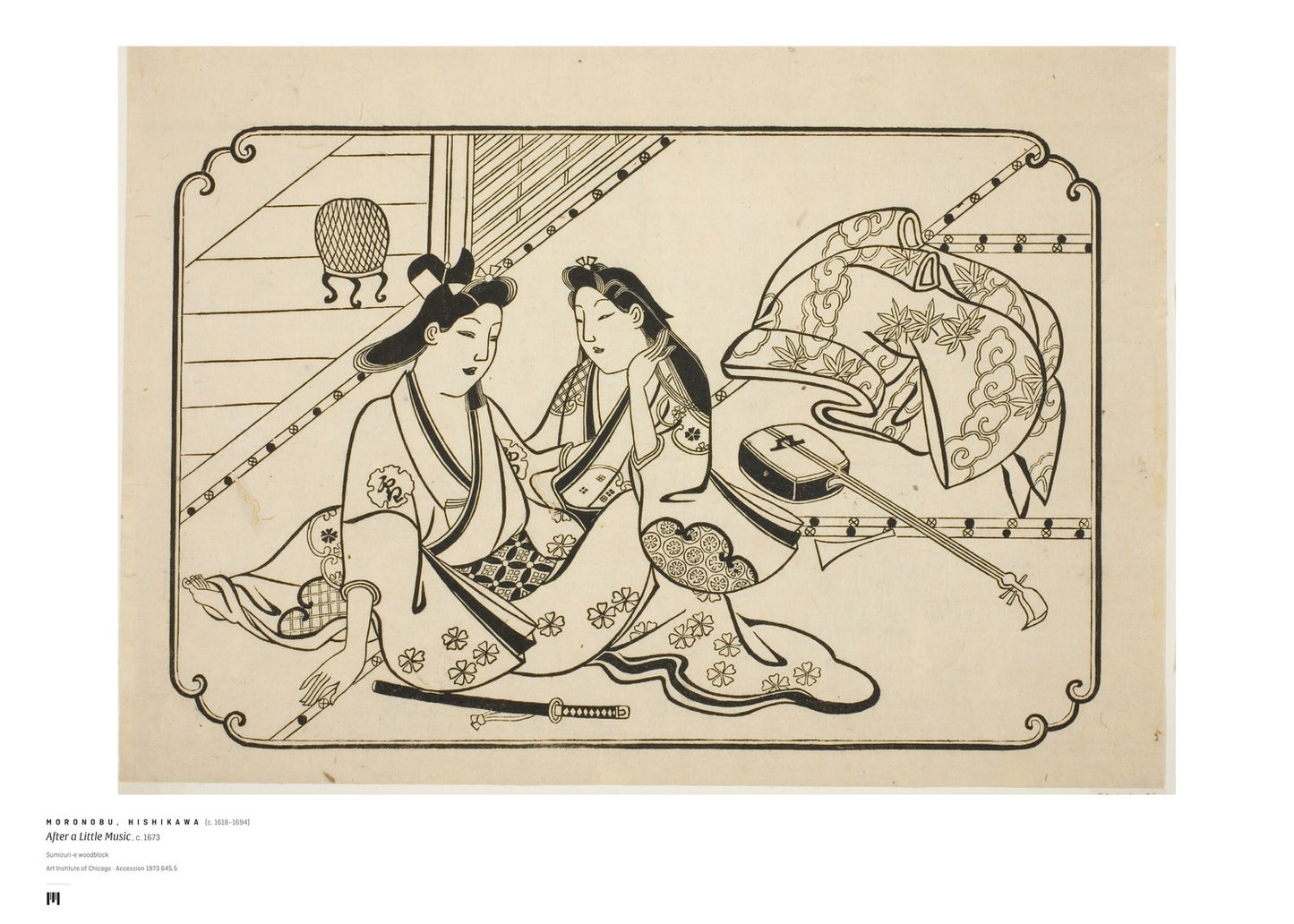 Hishikawa Moronobu, After a Little Music — archival art print