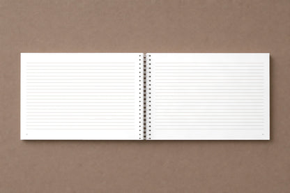 Mozart — Symphony No. 32, K. 318 — open notebook, lined pages eight millimetres apart, digitally composed product view