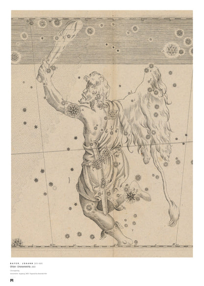 Johann Bayer, Orion (Uranometria, 1603) — archival art print