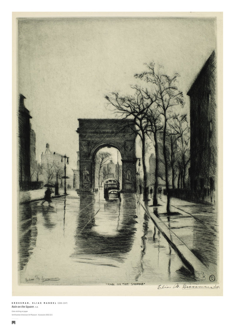 Elias M. Grossman — Rain on the Square